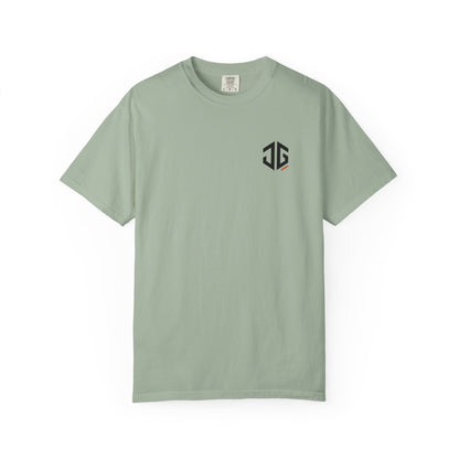 Bay JGTees left-chest garment-dyed tee, front view